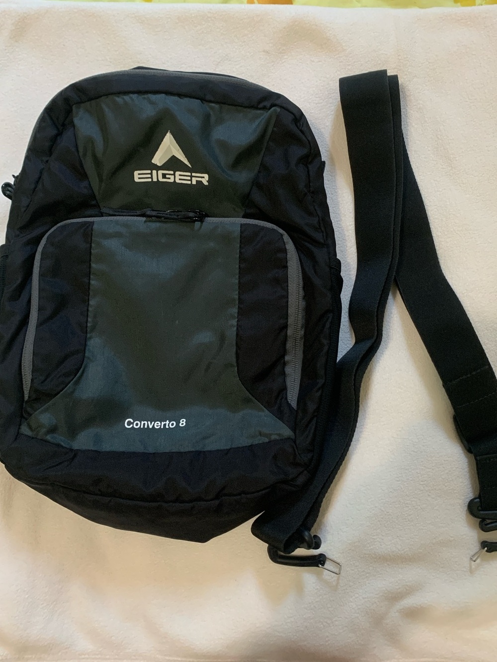 Converto 8 Black/Grey Sling Bag for Men